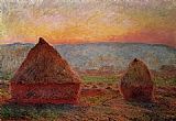 Grainstacks_ Sunset by Claude Monet